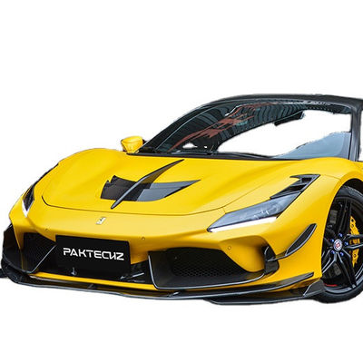 Kit de fibre de carbone de style Paktechz pour Ferrari F8 Kit de carrosserie en fibre de carbone avant pelle arrière diffuseur spoiler
