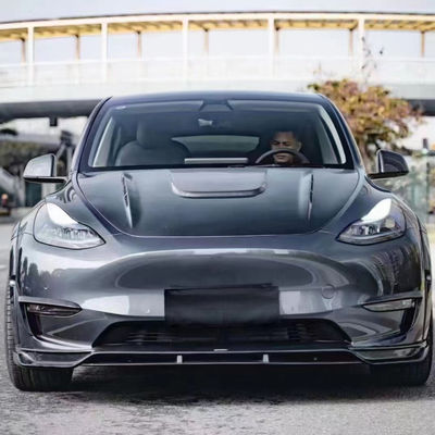 Nouveau produit MODEL Y Kit de carrosserie en fibre de carbone Modèle Y Paille avant Couverture de spoiler diffuseur arrière
