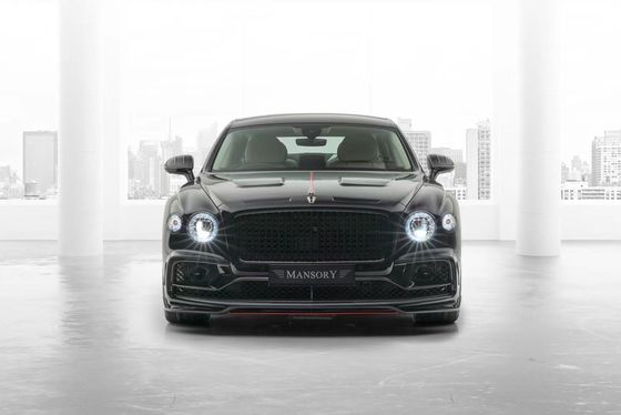 Bentley Flying Spur Carrosserie en fibre de carbone Kit Flying Spur améliorations de style MANSORY diffuseur de lèvres avant Spoiler kit de carrosserie à capuche