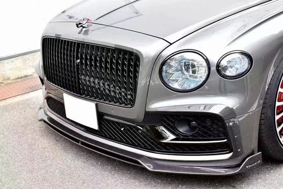 Bentley Flying Spur Carrosserie en fibre de carbone Kit Flying Spur améliorations de style MANSORY diffuseur de lèvres avant Spoiler kit de carrosserie à capuche