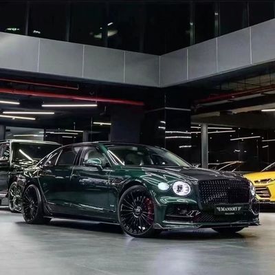 Bentley Flying Spur Carrosserie en fibre de carbone Kit Flying Spur améliorations de style MANSORY diffuseur de lèvres avant Spoiler kit de carrosserie à capuche