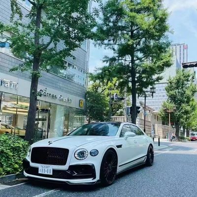 Bentley Flying Spur Carrosserie en fibre de carbone Kit Flying Spur améliorations de style MANSORY diffuseur de lèvres avant Spoiler kit de carrosserie à capuche