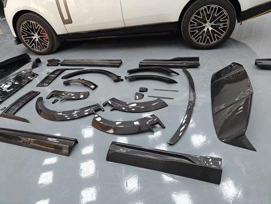 Land Rover Range Rover Body Kit en fibre de carbone Range Rover Mis à niveau Diffuseur de lèvres avant de style Mansory Spoiler capot roue voûte jupe latérale
