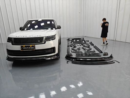 Land Rover Range Rover Body Kit en fibre de carbone Range Rover Mis à niveau Diffuseur de lèvres avant de style Mansory Spoiler capot roue voûte jupe latérale