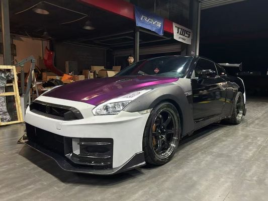 Nissan GTR Carrosserie en fibres de carbone Kit GTR r35 Mise à niveau 2024nismo style avant et arrière spoilers de pare-chocs pare-chocs de capot