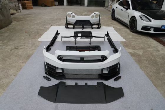 Nissan GTR Carrosserie en fibres de carbone Kit GTR r35 Mise à niveau 2024nismo style avant et arrière spoilers de pare-chocs pare-chocs de capot
