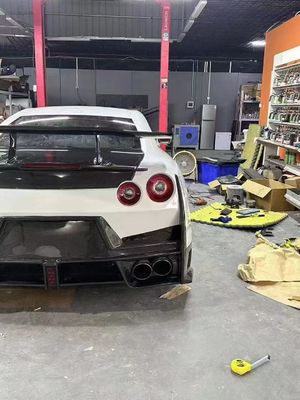 Nissan GTR Carrosserie en fibres de carbone Kit GTR r35 Mise à niveau 2024nismo style avant et arrière spoilers de pare-chocs pare-chocs de capot