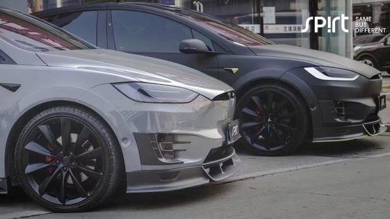 Tesla modèle X Kit de carrosserie en fibre de carbone modèle X Diffuseur de lèvre avant en fibre de carbone