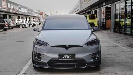 Tesla modèle X Kit de carrosserie en fibre de carbone modèle X Diffuseur de lèvre avant en fibre de carbone