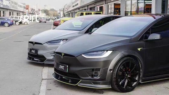 Tesla modèle X Kit de carrosserie en fibre de carbone modèle X Diffuseur de lèvre avant en fibre de carbone