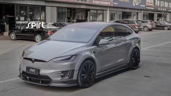 Tesla modèle X Kit de carrosserie en fibre de carbone modèle X Diffuseur de lèvre avant en fibre de carbone