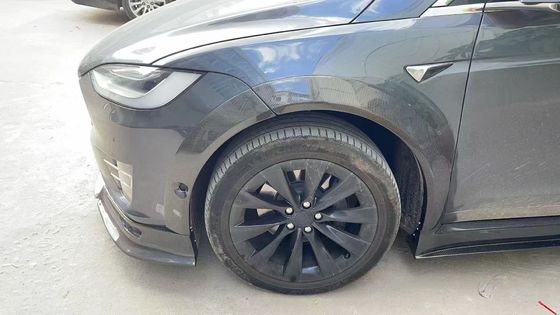 Tesla modèle X Kit de carrosserie en fibre de carbone modèle X Diffuseur de lèvre avant en fibre de carbone