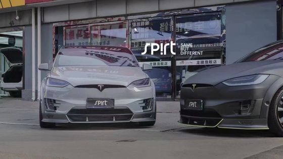 Tesla modèle X Kit de carrosserie en fibre de carbone modèle X Diffuseur de lèvre avant en fibre de carbone