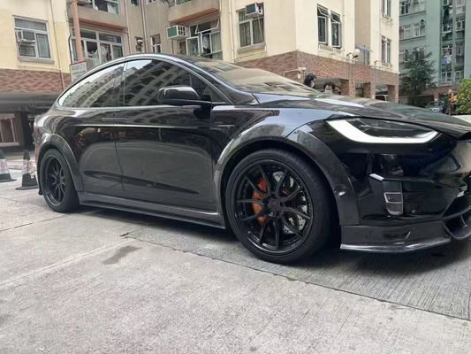 Tesla modèle X Kit de carrosserie en fibre de carbone modèle X Diffuseur de lèvre avant en fibre de carbone
