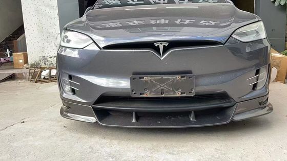Tesla modèle X Kit de carrosserie en fibre de carbone modèle X Diffuseur de lèvre avant en fibre de carbone