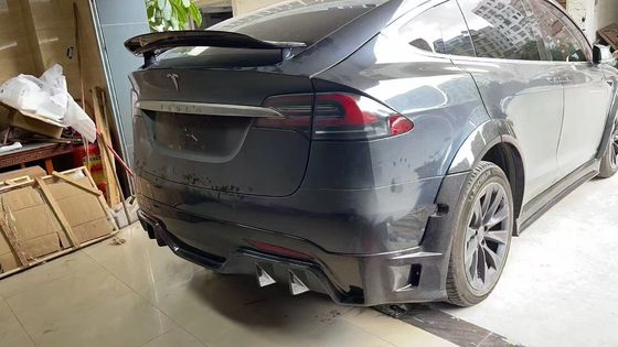 Tesla modèle X Kit de carrosserie en fibre de carbone modèle X Diffuseur de lèvre avant en fibre de carbone
