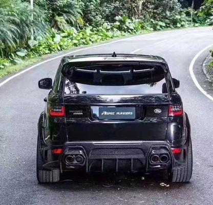 Ronde ASPEC Style CF&amp; FRP Kit large corps avant pare-chocs arrière pare-chocs flanc jupe pour Land Rover RANGE ROVE SPORT 2014-2017
