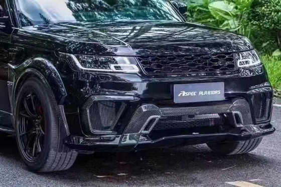 Ronde ASPEC Style CF&amp; FRP Kit large corps avant pare-chocs arrière pare-chocs flanc jupe pour Land Rover RANGE ROVE SPORT 2014-2017