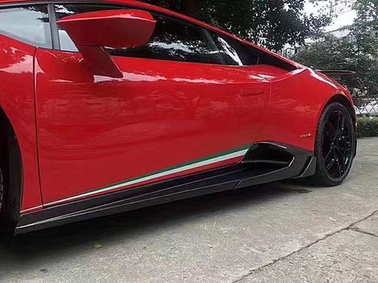 Pour Lamborghini LP580 LP610 Kit de carrosserie en fibre de carbone LP580 LP610 Style MSY mis à niveau Jupe latérale de la bouche avant diffuseur de spoiler