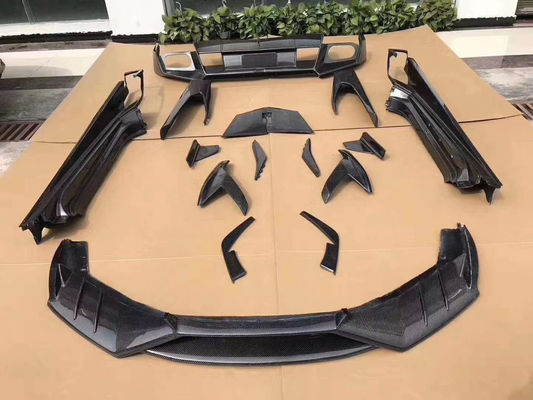Pour Lamborghini LP580 LP610 Kit de carrosserie en fibre de carbone LP580 LP610 Style MSY mis à niveau Jupe latérale de la bouche avant diffuseur de spoiler
