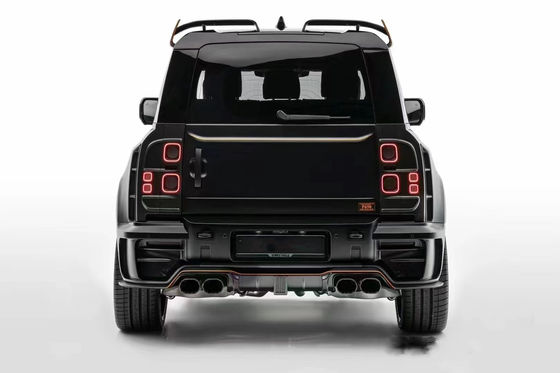 Pour Land Rover Defender Kit de carrosserie en fibre de carbone Defender améliore le diffuseur de lèvres avant de style MSY Spoiler Kit de carrosserie en fibre de carbone