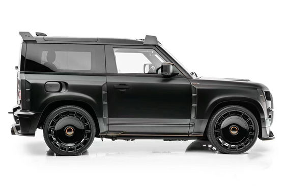 Pour Land Rover Defender Kit de carrosserie en fibre de carbone Defender améliore le diffuseur de lèvres avant de style MSY Spoiler Kit de carrosserie en fibre de carbone