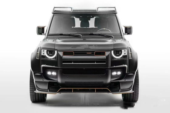 Pour Land Rover Defender Kit de carrosserie en fibre de carbone Defender améliore le diffuseur de lèvres avant de style MSY Spoiler Kit de carrosserie en fibre de carbone
