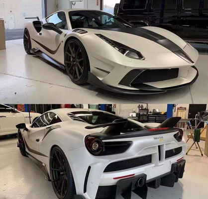 Pièces automobiles pour Ferrari 488 Body Kit 488 Modèle MSY Amélioré Spoiler de pare-chocs avant et arrière Carrosserie en fibre de carbone