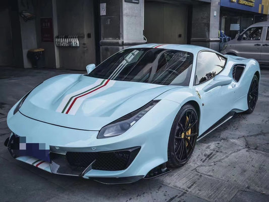 Pièces automobiles pour Ferrari 488 Kit de carrosserie 488 Amélioré PistA-style avant et arrière pare-chocs Bonnet Spoiler Carrosserie en fibre de carbone