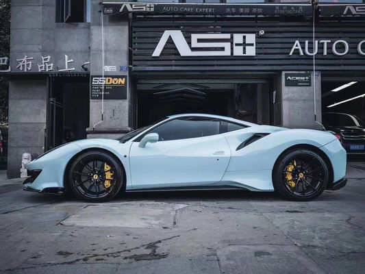 Pièces automobiles pour Ferrari 488 Kit de carrosserie 488 Amélioré PistA-style avant et arrière pare-chocs Bonnet Spoiler Carrosserie en fibre de carbone
