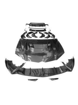 Pour Lamborghini Urus Kit de carrosserie en fibre de carbone Urus amélioré style VORS Carrosserie en fibre de carbone à lèvres avant diffuseur spoiler Hood avec corps large