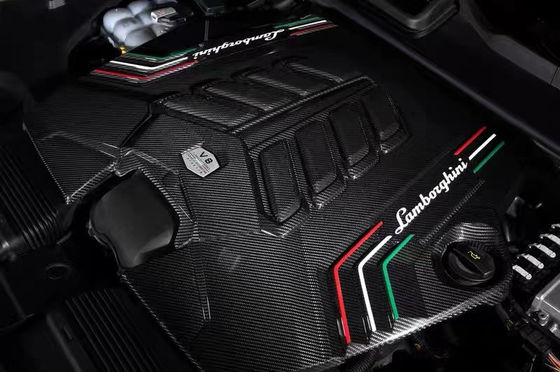 2019 Black Lamborghini Body Kit moteur en fibre de carbone sèche Bouclier de protection intérieure