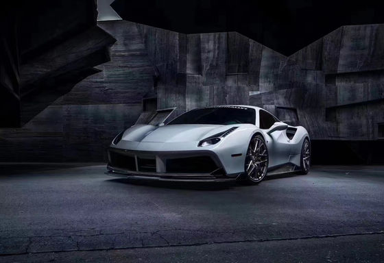 Pour la Ferrari 488 Kit de carrosserie en fibre de carbone 488 Modélisé Vors Style Carrosserie en fibre de carbone à lèvres avant diffuseur de spoiler