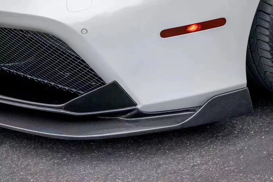 Pour la Ferrari 488 Kit de carrosserie en fibre de carbone 488 Modélisé Vors Style Carrosserie en fibre de carbone à lèvres avant diffuseur de spoiler