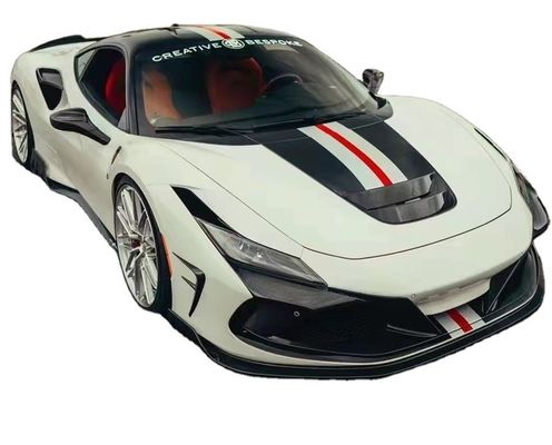 Pour la Ferrari F8 Kit de carrosserie en fibres de carbone F8 Kit de carrosserie amélioré KEYVANY style avant pelle diffuseur spoiler