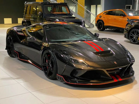Pour la Ferrari F8 Kit de carrosserie en fibres de carbone F8 Kit de carrosserie amélioré KEYVANY style avant pelle diffuseur spoiler