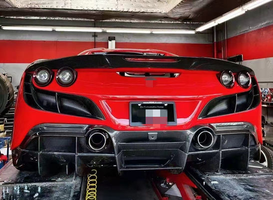 Pour la Ferrari F8 Kit de carrosserie en fibres de carbone F8 Kit de carrosserie amélioré KEYVANY style avant pelle diffuseur spoiler