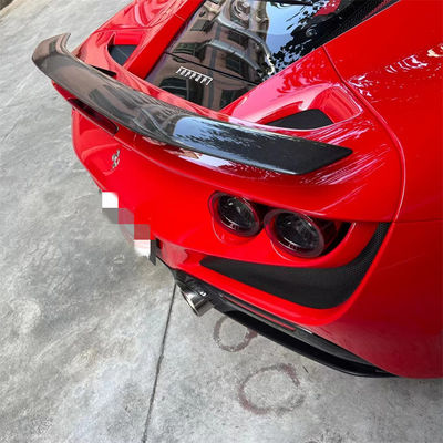 Pour Ferrari F8 Spoiler en fibre de carbone F8 Spoiler en fibre de carbone de type Novi