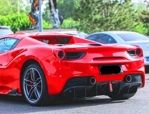 Pour Ferrari 488 Carrosserie en fibre de carbone 488 Modélisé Capristo Style Carbone Fibre Diffuseur de lèvres avant Spoiler