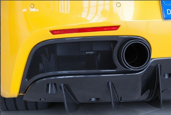 Pour Ferrari 488 Carrosserie en fibre de carbone 488 Modélisé Capristo Style Carbone Fibre Diffuseur de lèvres avant Spoiler