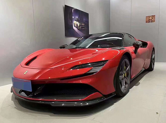 Pour la Ferrari SF90 Kit de carrosserie en fibre de carbone sèche SF90 RH Style Carrosserie en fibre de carbone à l'avant du diffuseur de lèvres Spoiler côté jupe