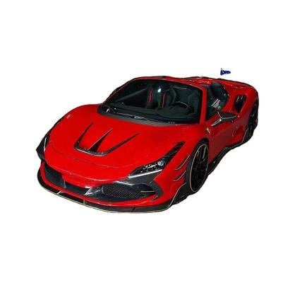 Pièces automobiles pour Ferrari F8 Fibre de carbone Kit de carrosserie F8 Mise à niveau MSY Style avant pelle Diffuseur Spoiler côté jupe kit de carrosserie