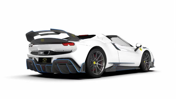 296GTB Ferrari Kit Car Body 2021 Fibre de carbone sèche Diffuseur de pare-chocs avant de voiture