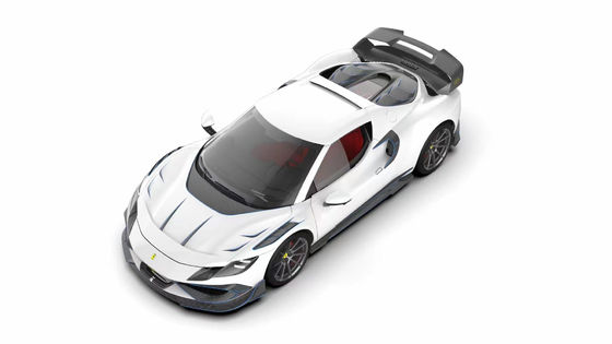 296GTB Ferrari Kit Car Body 2021 Fibre de carbone sèche Diffuseur de pare-chocs avant de voiture