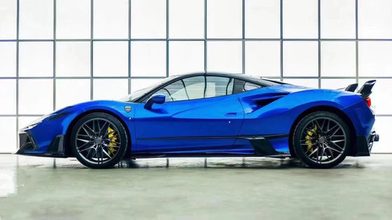 Blue F8 Ferrari Body Kit F8 MSY Style Front Bumper Lip Body Kit Spoiler Jupe latérale