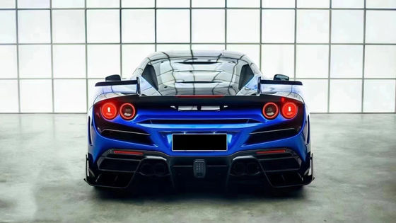 Blue F8 Ferrari Body Kit F8 MSY Style Front Bumper Lip Body Kit Spoiler Jupe latérale