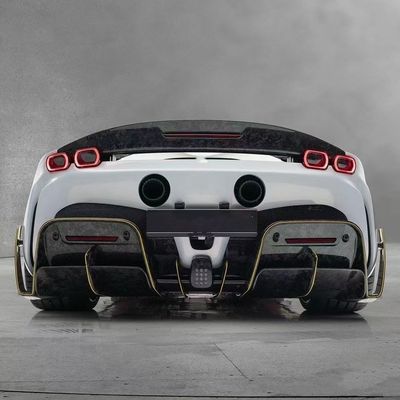SF90 Ferrari Body Kit MSY Style Fibre de carbone arrière pare-chocs lèvre Spoiler Jupe latérale