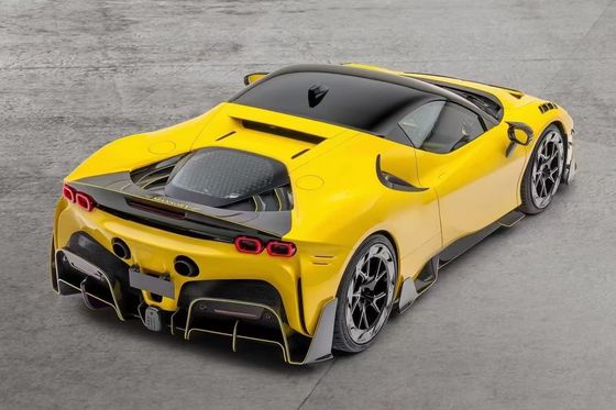 SF90 Ferrari Body Kit MSY Style Fibre de carbone arrière pare-chocs lèvre Spoiler Jupe latérale