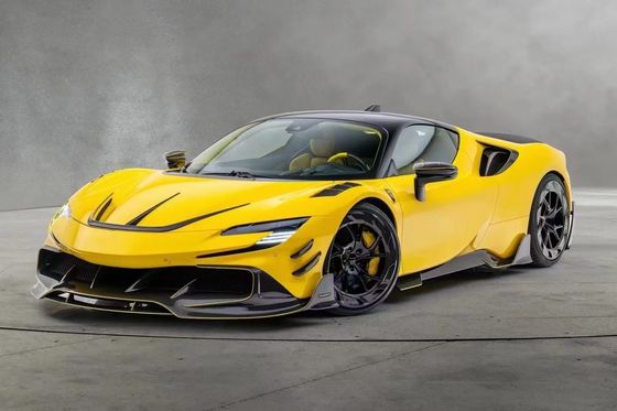 SF90 Ferrari Body Kit MSY Style Fibre de carbone arrière pare-chocs lèvre Spoiler Jupe latérale
