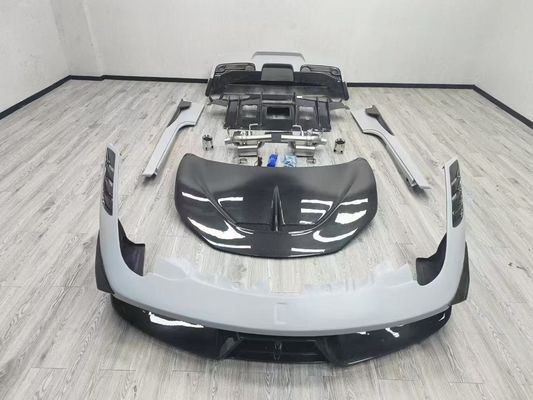 Ferrari 458 Body Kit SP Style Fibre de carbone avant et arrière pare-chocs Spoiler Hood 2010-2014